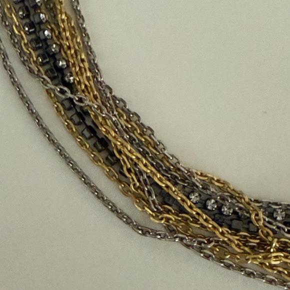 Giles & Bro multi strand silver and gold tone necklace with charms - Picture 11 of 11